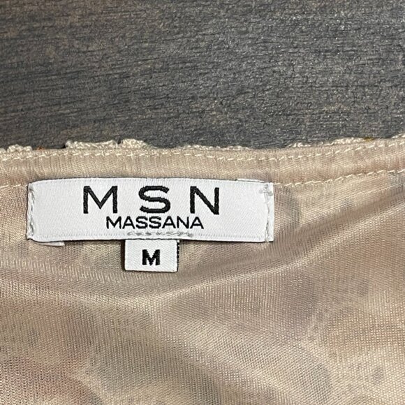 MSN Massana sun dress, lightweight knit, multicolored on a beige background. M. - Picture 7 of 12